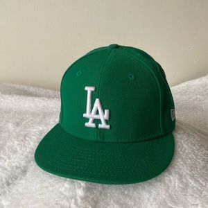 New era green Dodgers hat